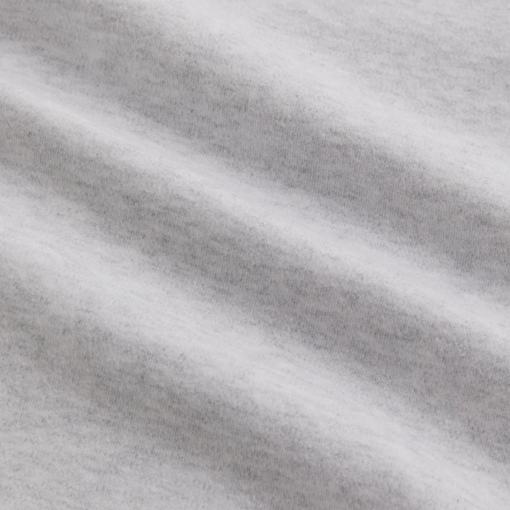 Kith Interlock Williams V Full Zip Hoodie - Light Heather Grey Raglan sleeves