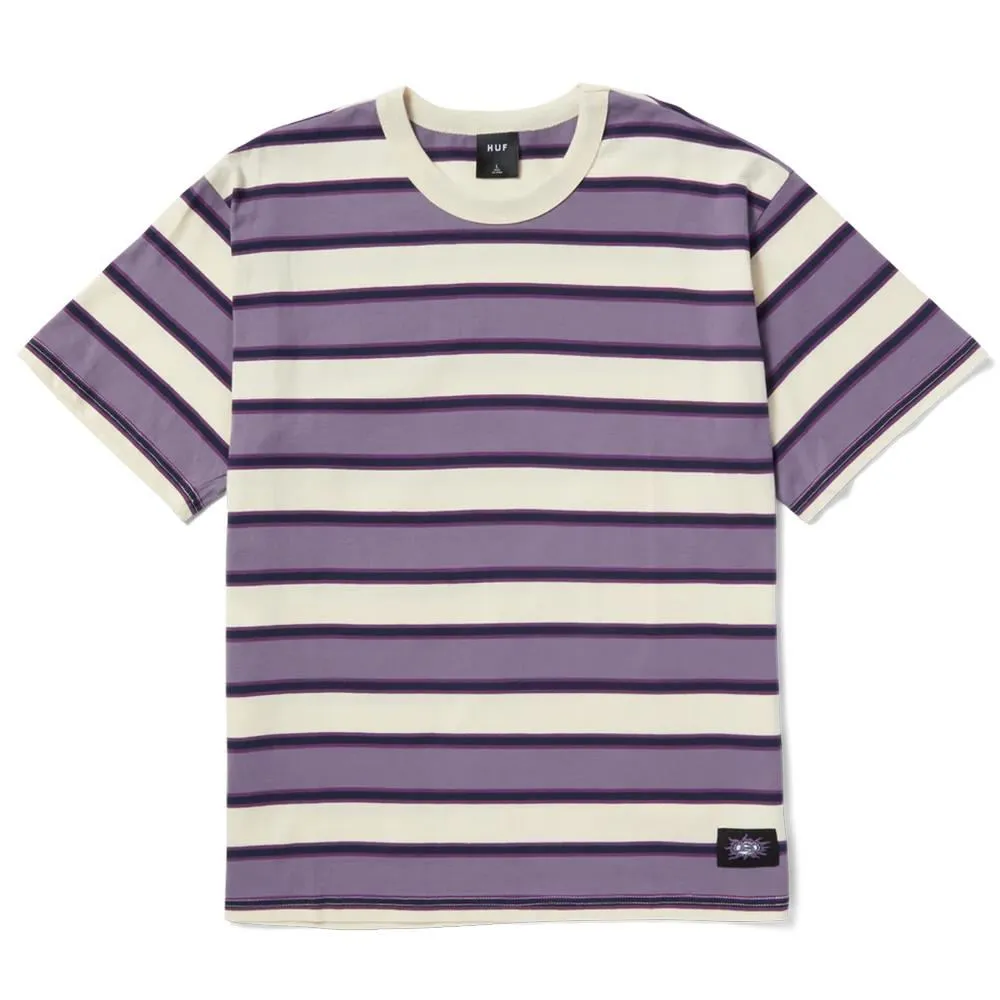 Huf Terrace Relaxed Knit T-Shirt - Dust Purple Casual Choice Wear Anti Static Treatment