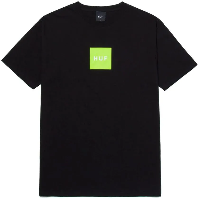 MoistureWicking Light Casual Huf Essentials Box Logo T-Shirt - Black