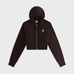 Essential Bold Coffee Run Kith Women Davin Cropped Hoodie - Incognito