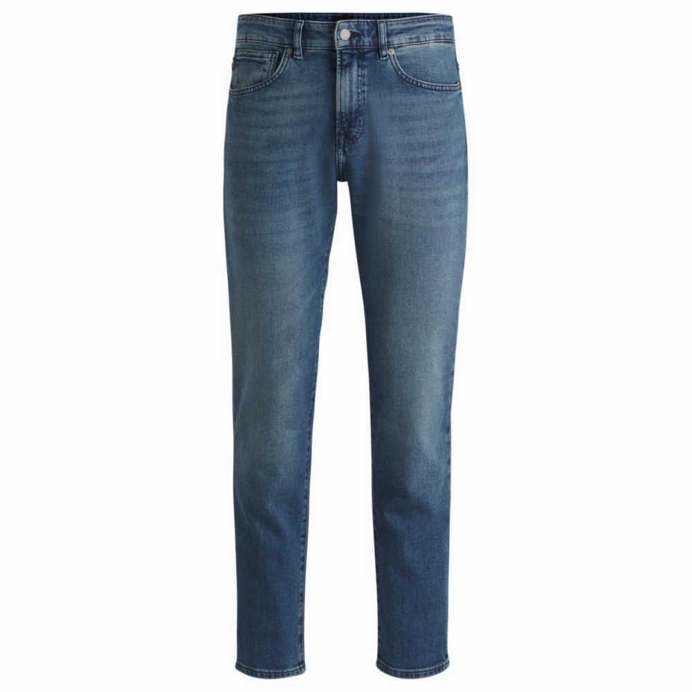 Winter Warmth Outdoor Adventure Eco Friendly Night Out Regular-fit jeans in mid-blue comfort-stretch denim
