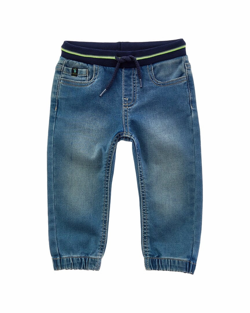 Compact Pack ElasticWaistband Mayoral Cotton Denim Pants