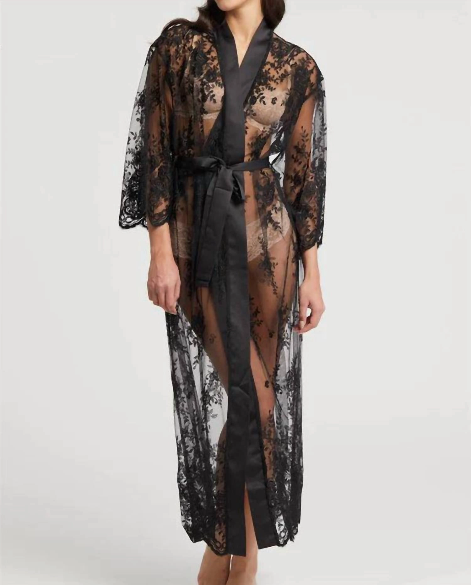 Darling Robe In Black Lightweight Thermal Regulating Adaptive Body Contouring