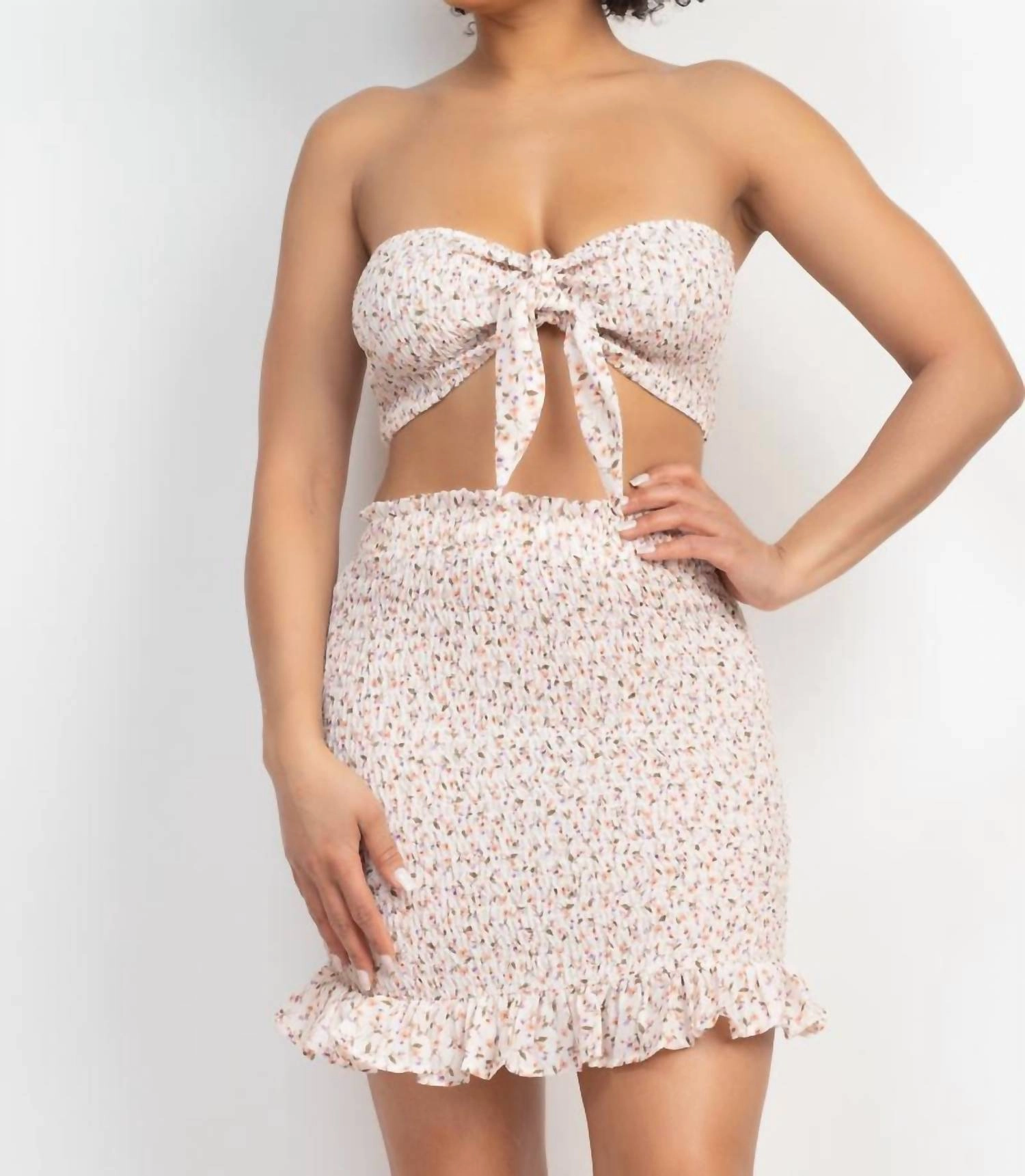 Organic Cotton Butterfly Hem Detail Day Out Set In Floral