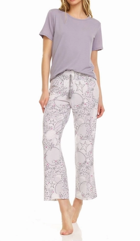 Deandra Pajama Set In Grey Skin Friendly Fabric