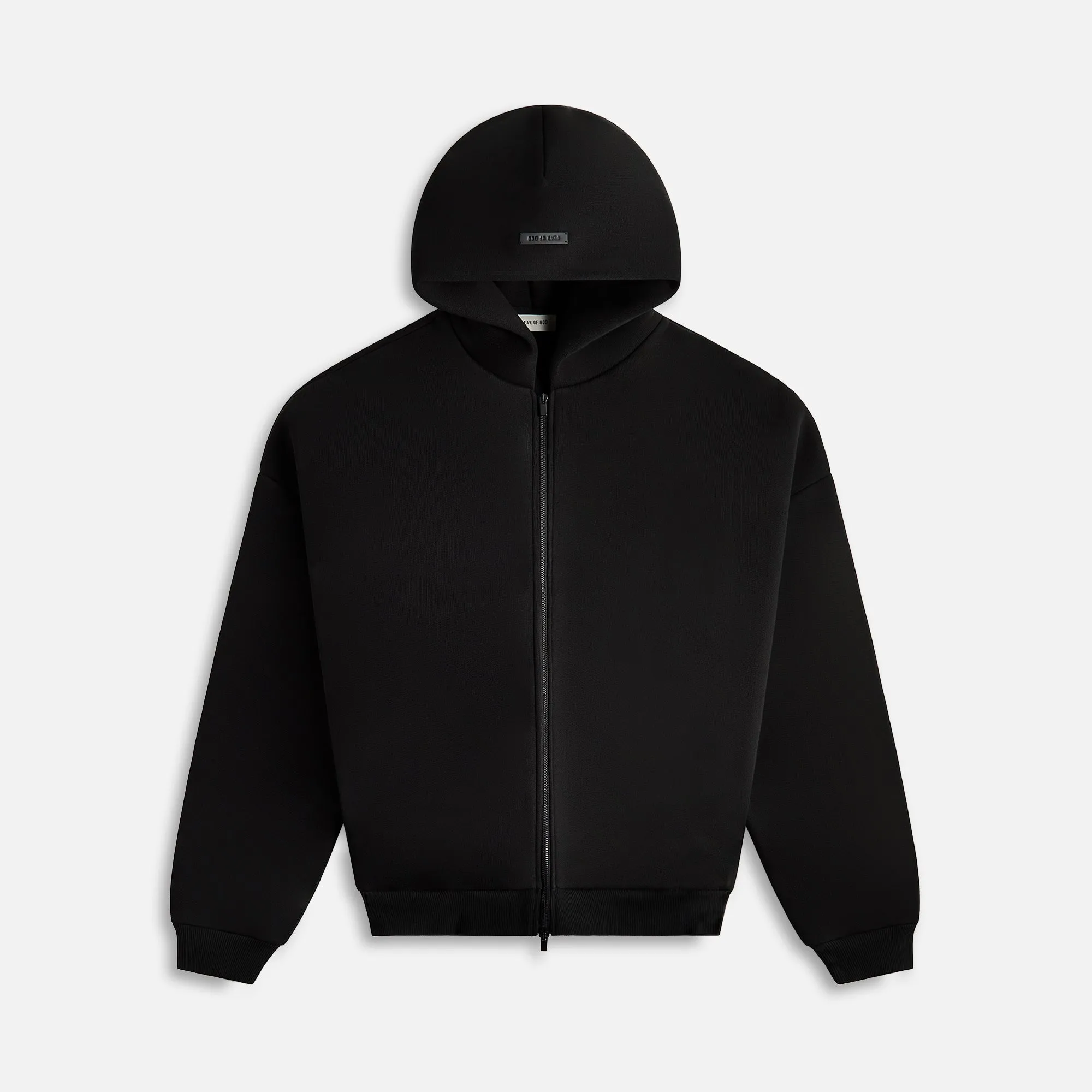 Fear of God Full Zip Hoodie - Black Style - conscious Collared