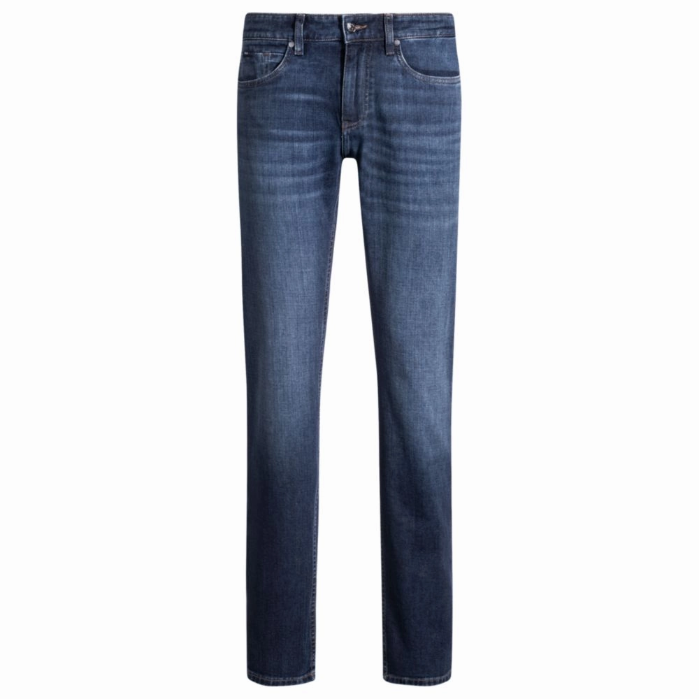 Delaware slim-fit jeans in blue comfort-stretch denim Go Out Style