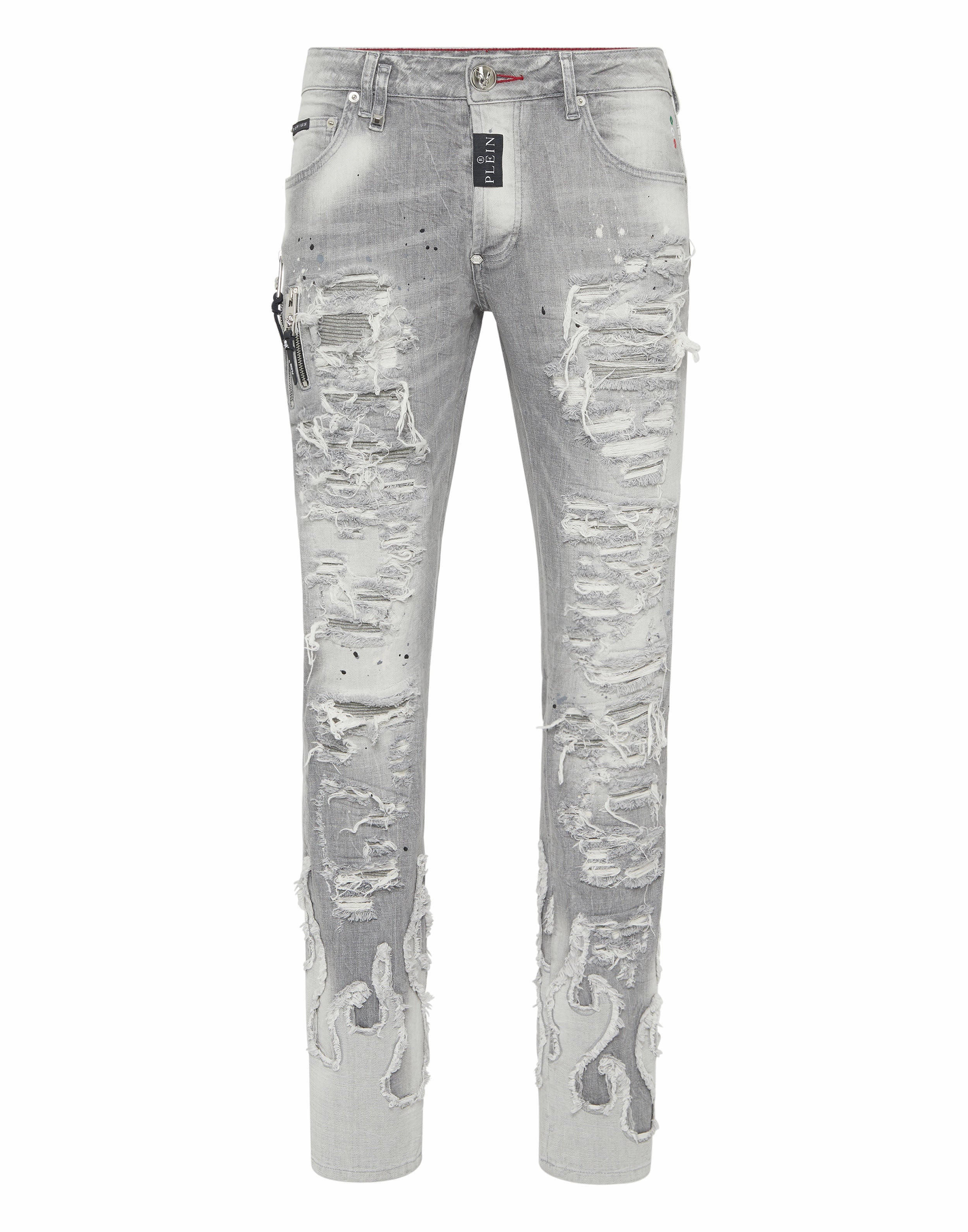 Essential Basics Denim Rock Star Fit Trousers Flame