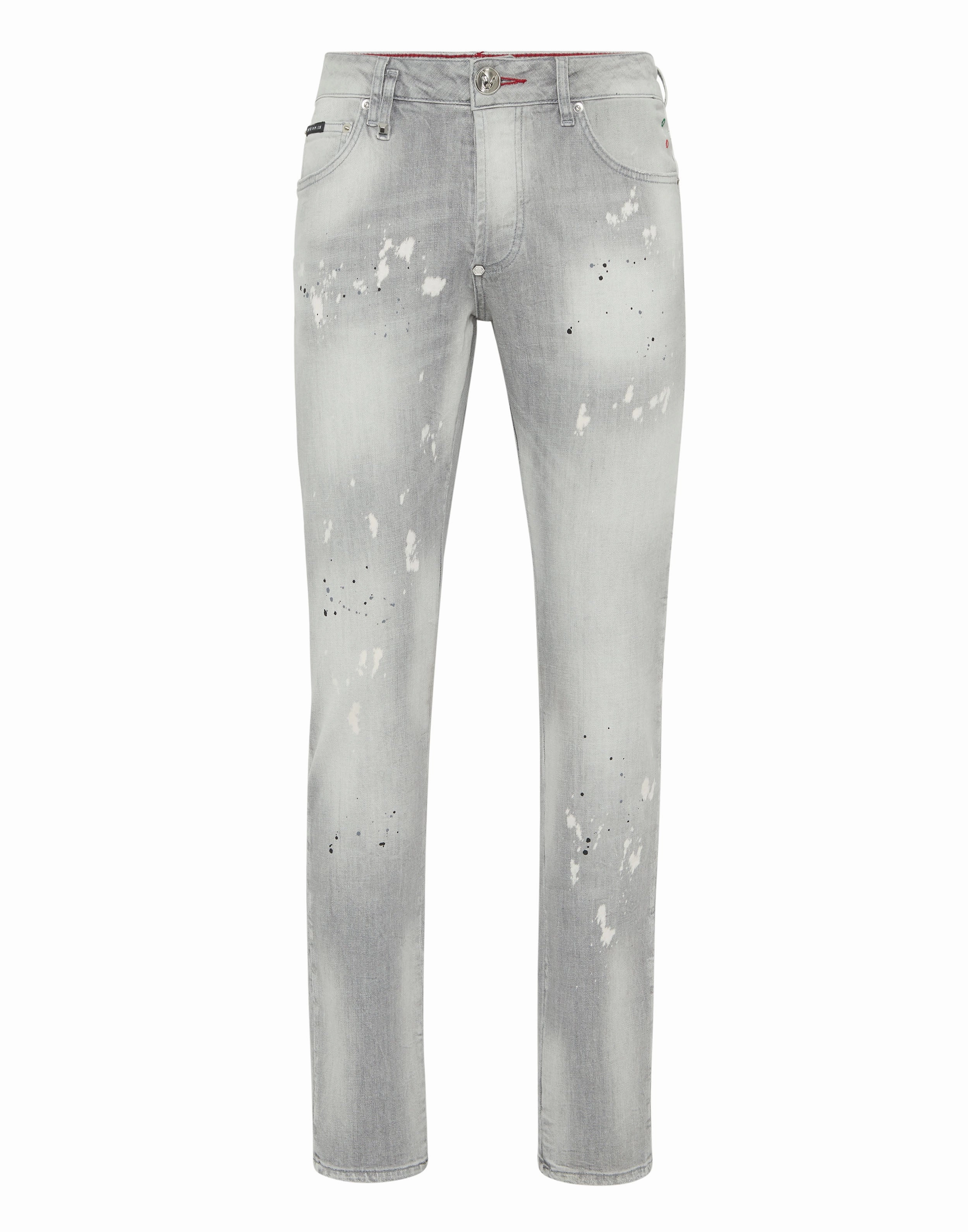 Denim Super Straight Cut Trousers Racing Club Neutral Daily Wear Adult Fashion Lightweight Feel