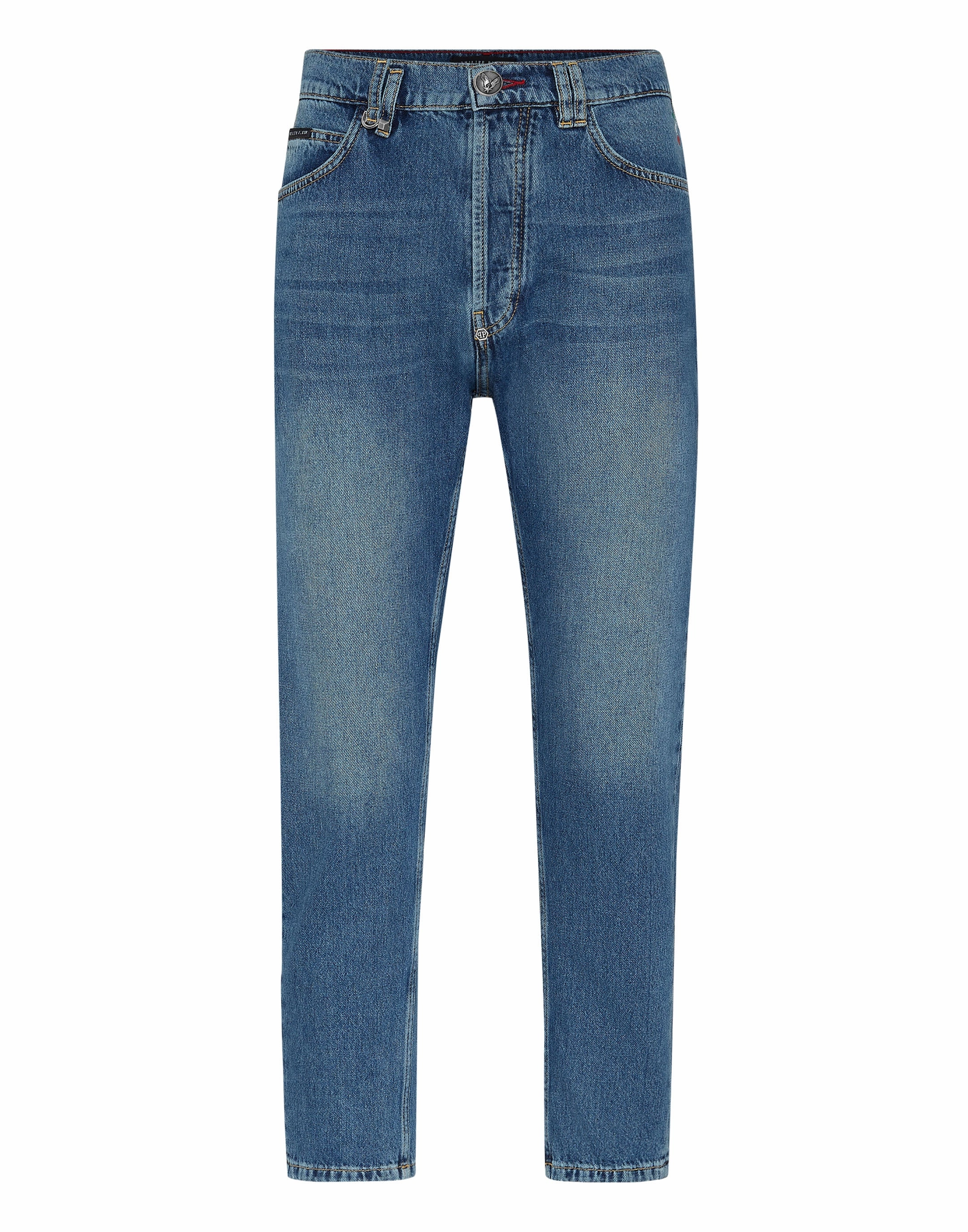 Denim Trousers Carrot Fit Iconic Plein Weekend Getaway Trend Setter