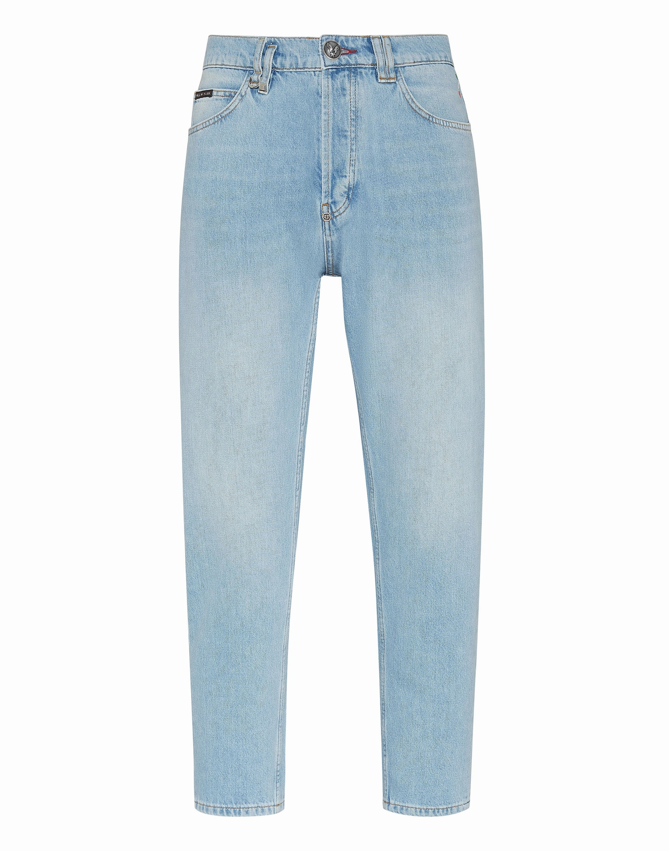 Travel Light Denim Trousers Carrot Fit Iconic Plein