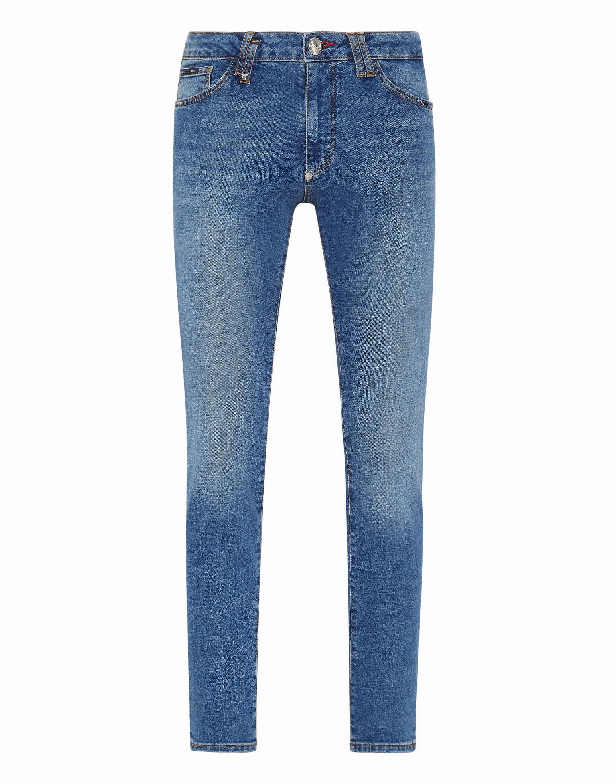 Relaxed Style Smart Casual Minimalist Style Stretch Denim Technology Denim Trousers Slim Fit Basic