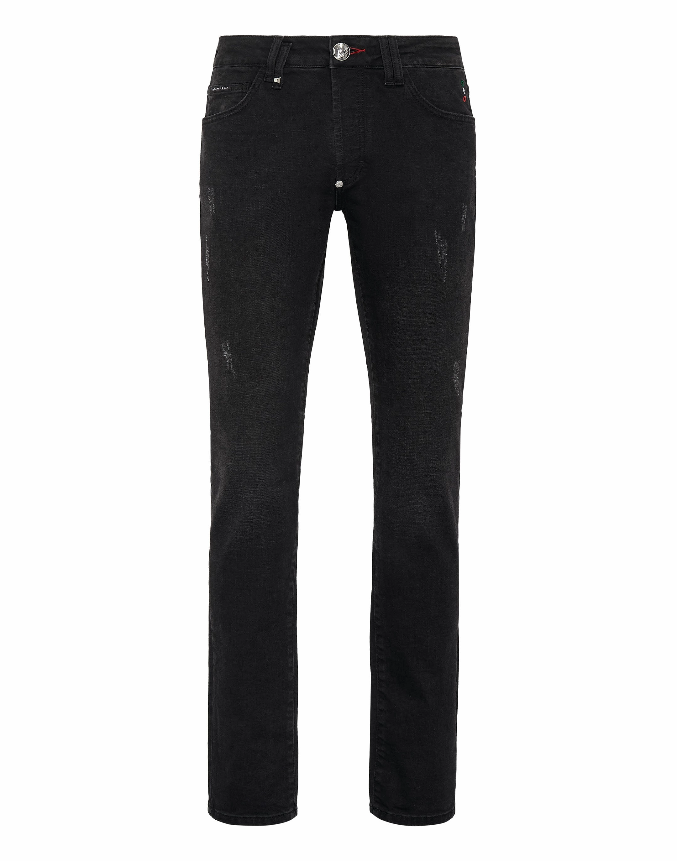 Light material Denim Trousers Super Straight Cut Basic