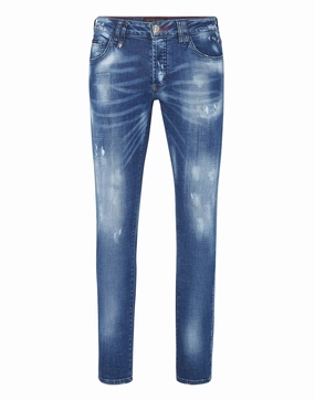 Denim Trousers Super Straight Cut Basic Attire
