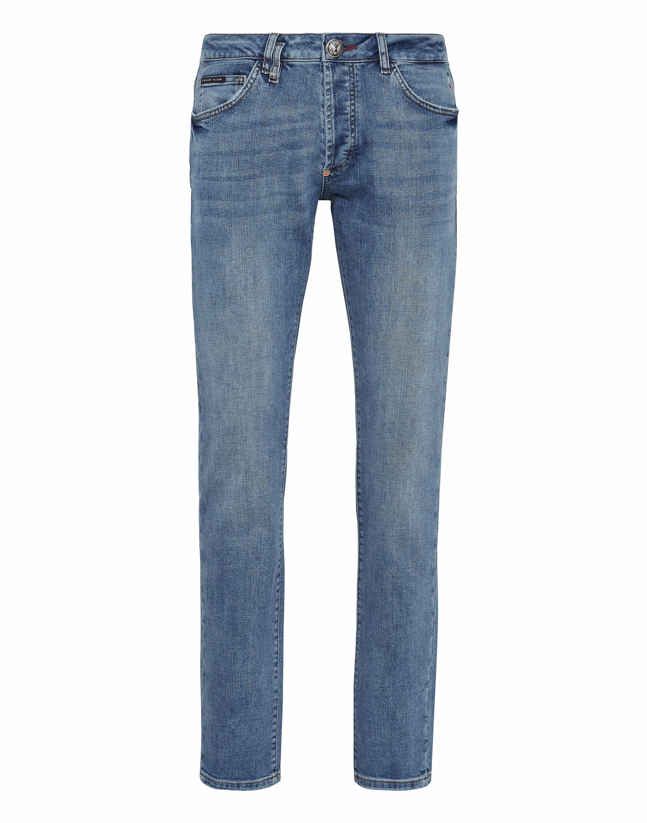 Breathable Weekend Warrior Travel Outfit Denim Trousers Super Straight Cut Iconic Plein