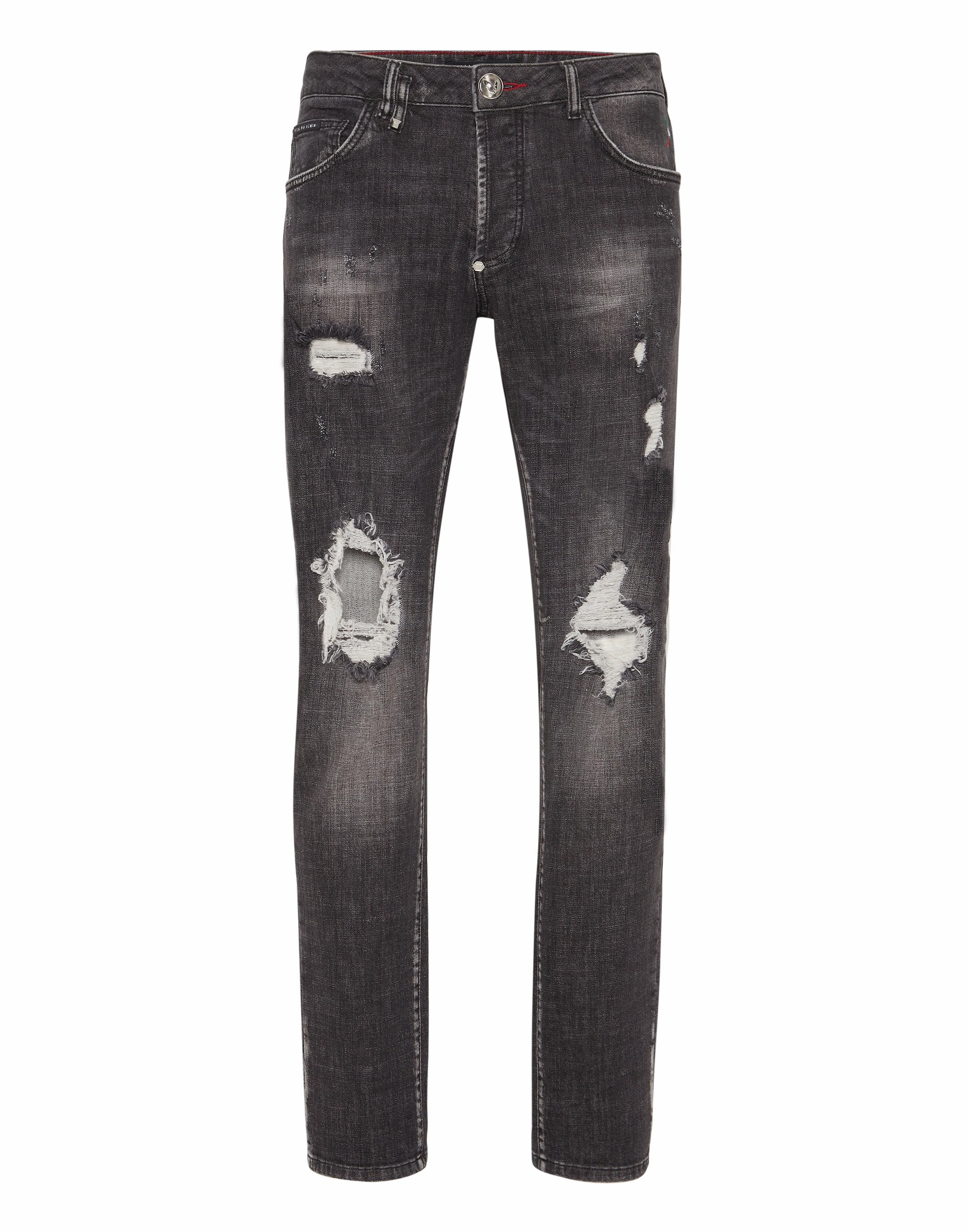 Casual Edge Trend Neutral Denim Trousers Super Straight Cut Lion Circus