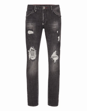 Evening Stroll Comfy Fits Everyone Denim Trousers Super Straight Cut Lion Circus