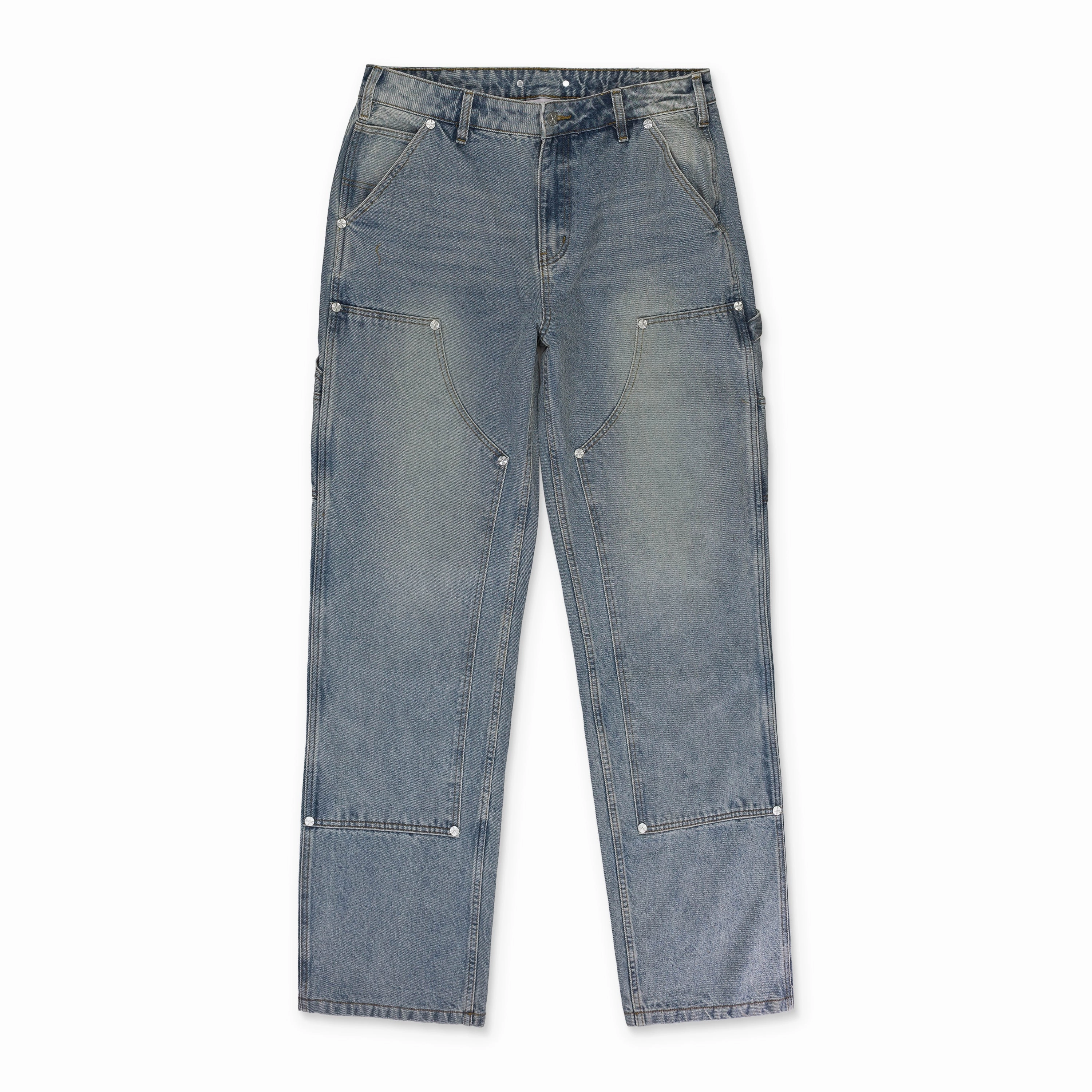 Functional Outfit Life Ready LOOSE SCREW BLUE STRAIGHT-FIT JEANS