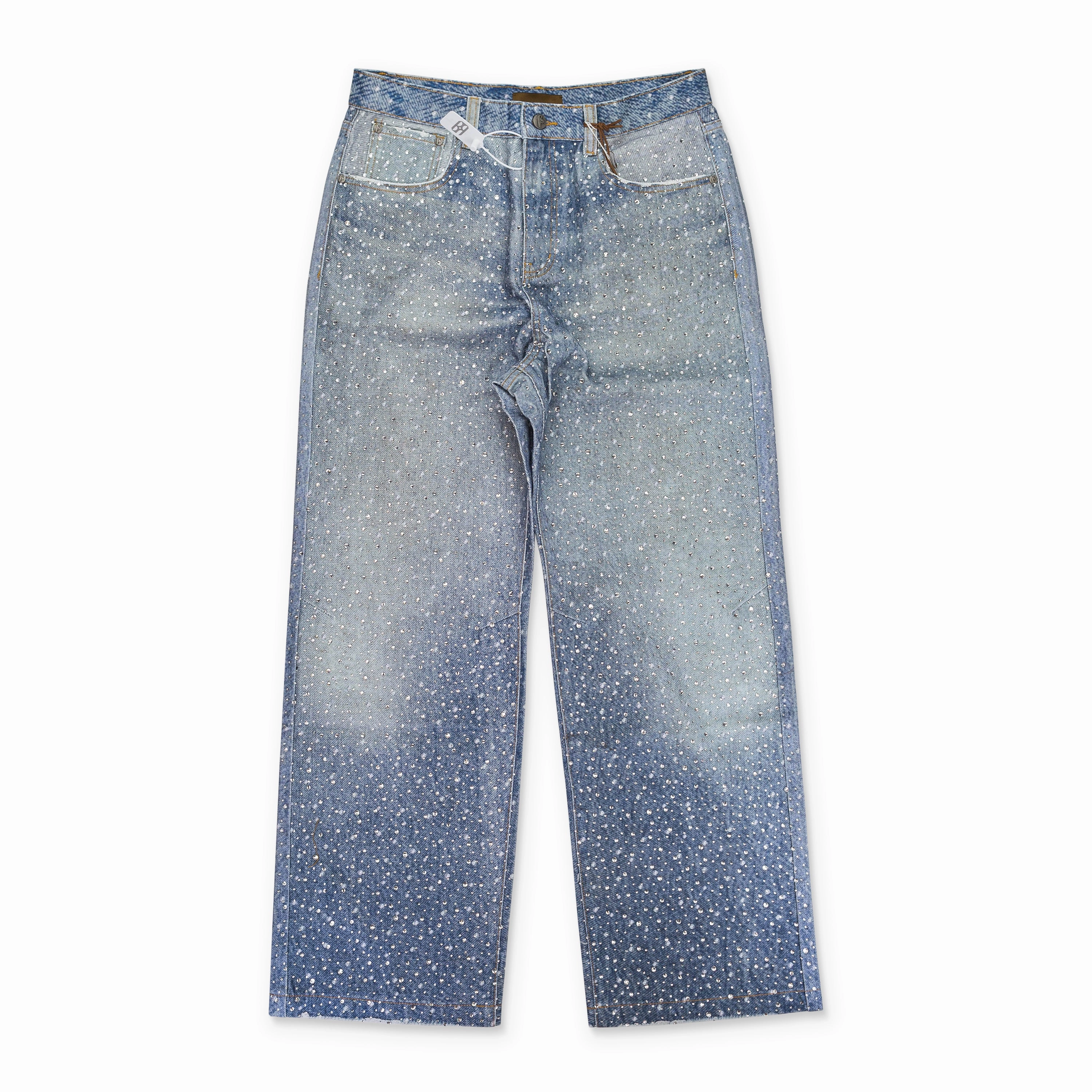 Autumn Days Parent Style Bold DIAMOND DENIM BLUE STRAIGHT-FIT JEANS
