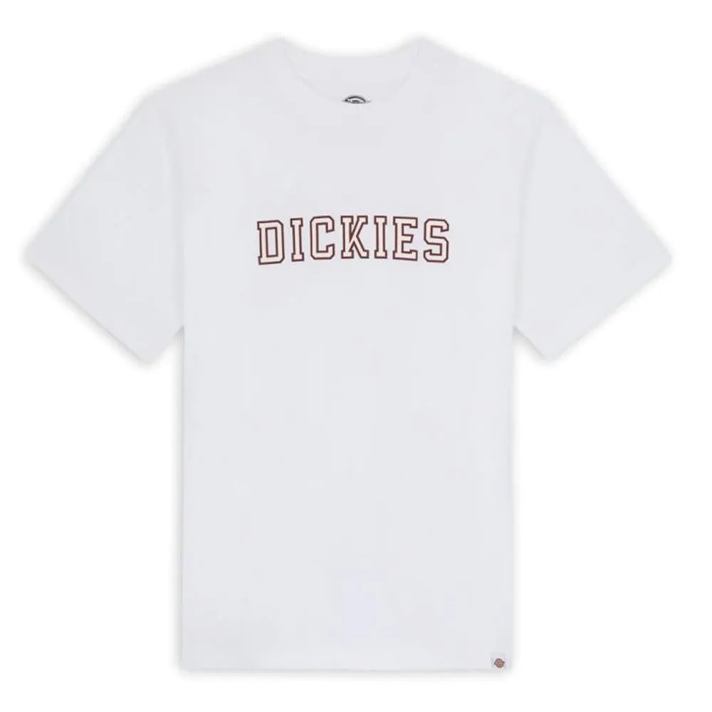 Boat neck style Non Fading Material Dickies Melvern T-Shirt - White