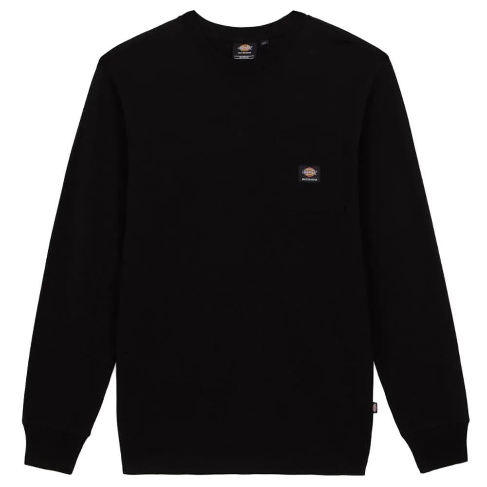 Everyday Style Modern Simplicity Dickies Mount Vista Pocket Long Sleeve T-Shirt - Black