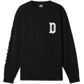 Airflow Mesh Panels Breathable Mesh Panels Dickies Union Springs Long Sleeve T-Shirt - Black