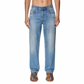 Flexible Knee Panels Diesel blue Cotton Jeans & Men's Pant