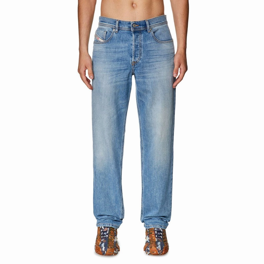 Flexible Knee Panels Diesel blue Cotton Jeans & Men's Pant