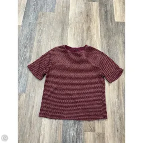 Top Short Sleeve By Zara In Maroon, Size: M ResilientStretch RibbedCuff