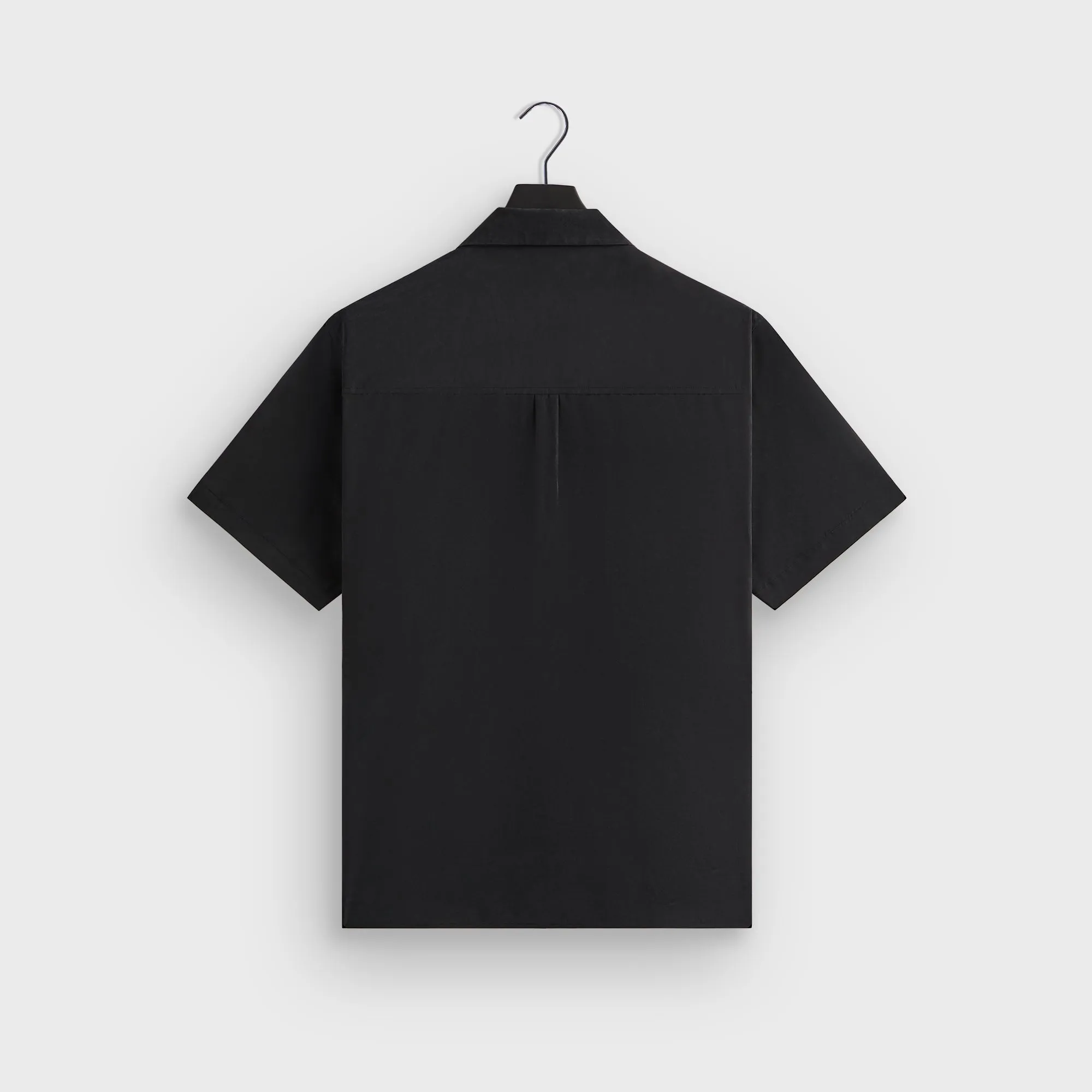 &Kin Silk Habotai Beckham Buttondown - Black Gender Neutral Quick Release Placket
