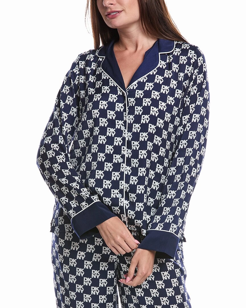 Tagless Comfort Plush Terry Cloth DKNY 2pc Top & Pant Sleep Set