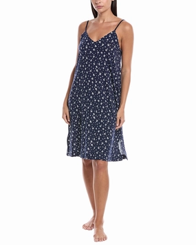 DKNY Sleep Chemise Textured Ribbed Collar