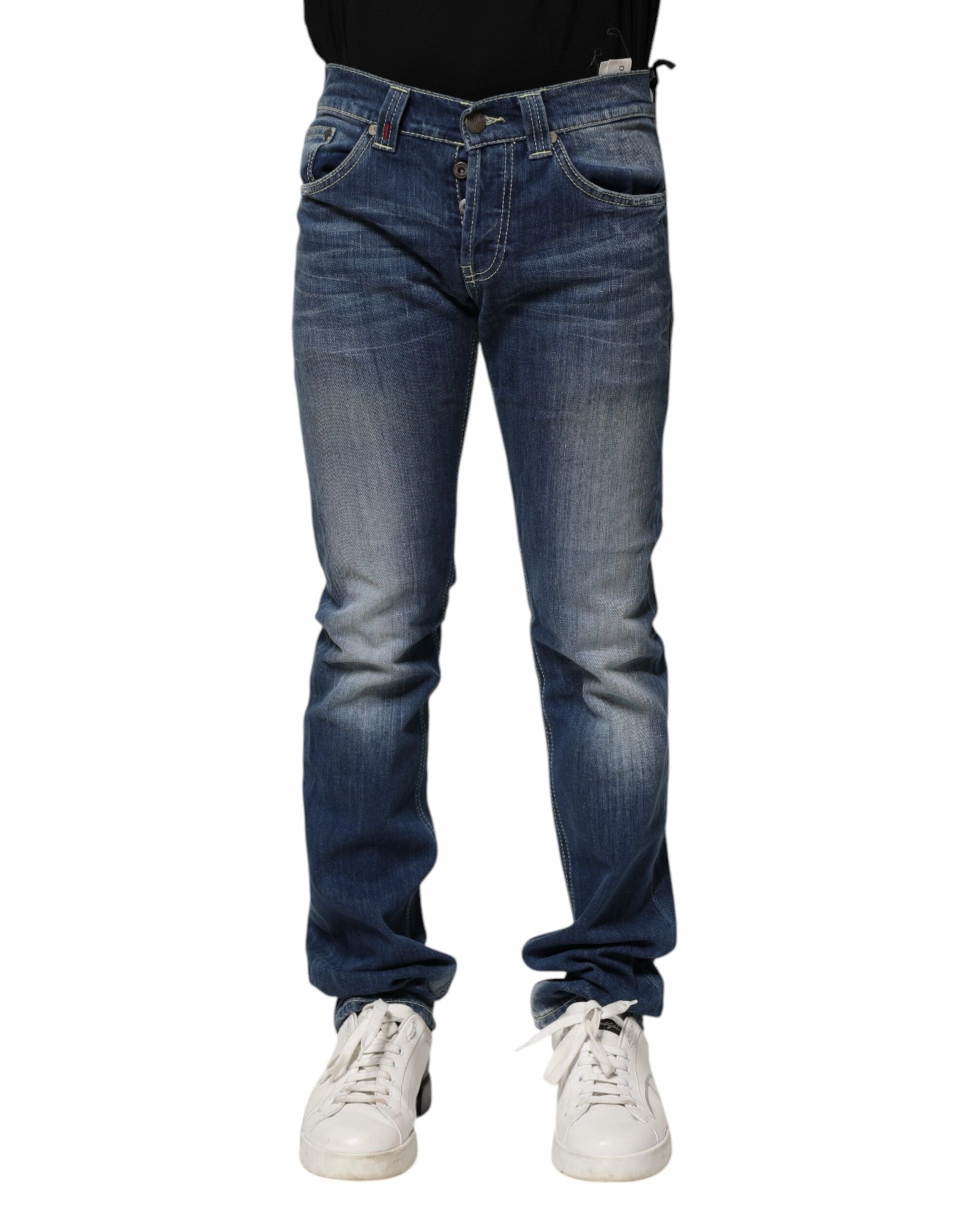 Dondup Washed Skinny Fit Casual Men Men's Jeans Home Comfort Autumn Days Elegant Multi Pocket Utility