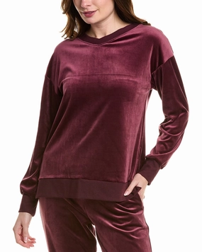 Seamless construction Donna Karan Sleepwear Velour Sleep Top