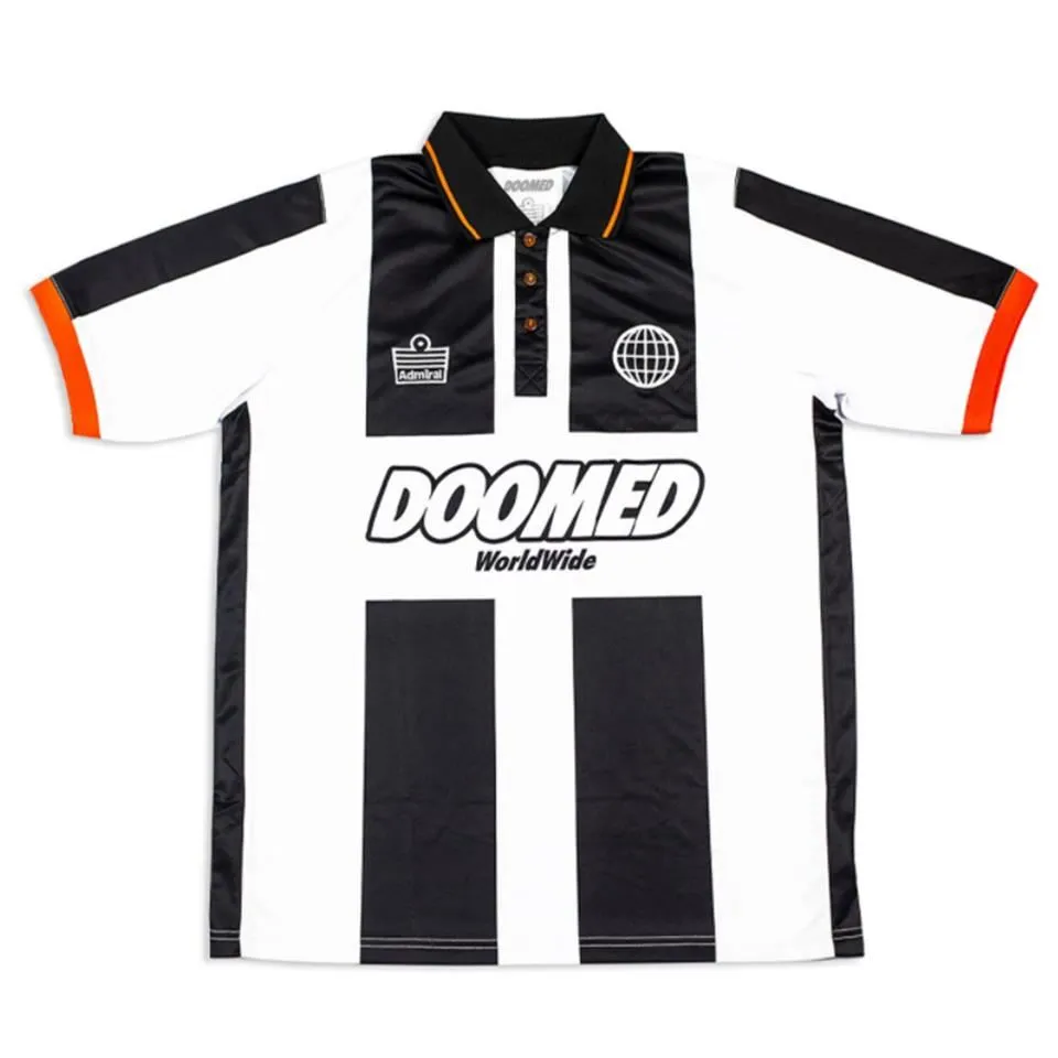 Short sleeved breeziness Doomed X Admiral 1897 Football Shirt Black/White