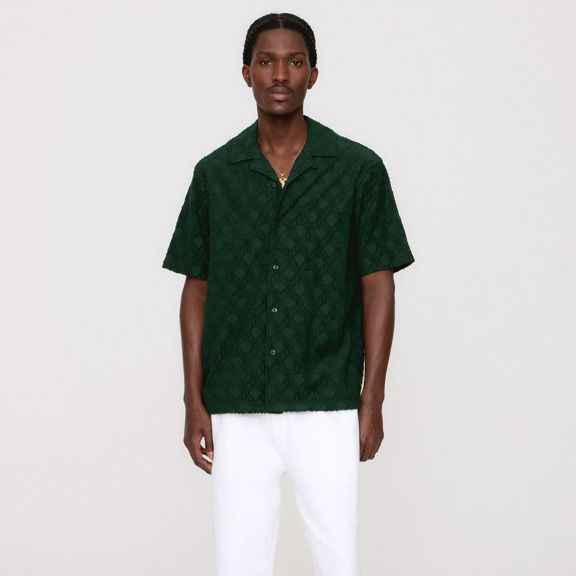 Kith Monogram Terry Thompson Camp Collar Shirt - Stadium Plus Size Fit