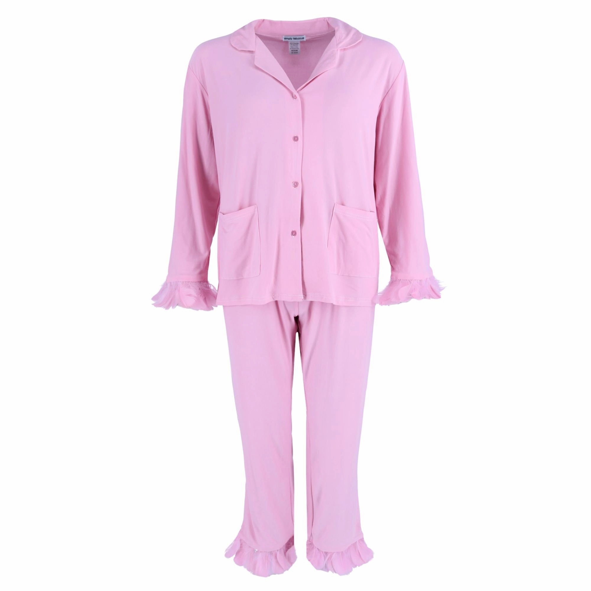 Eco Friendly Dye Hypoallergenic fabric Women's Pajama Set with Feathers
