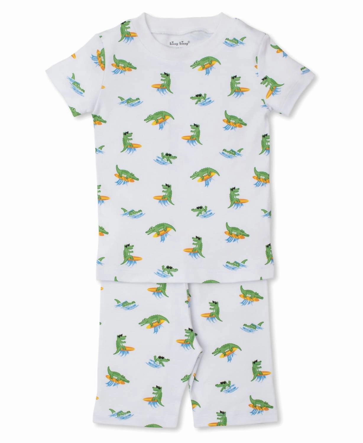 Kids' Crocodiles Pajama Set In Multi Moisture Wicking Fabric
