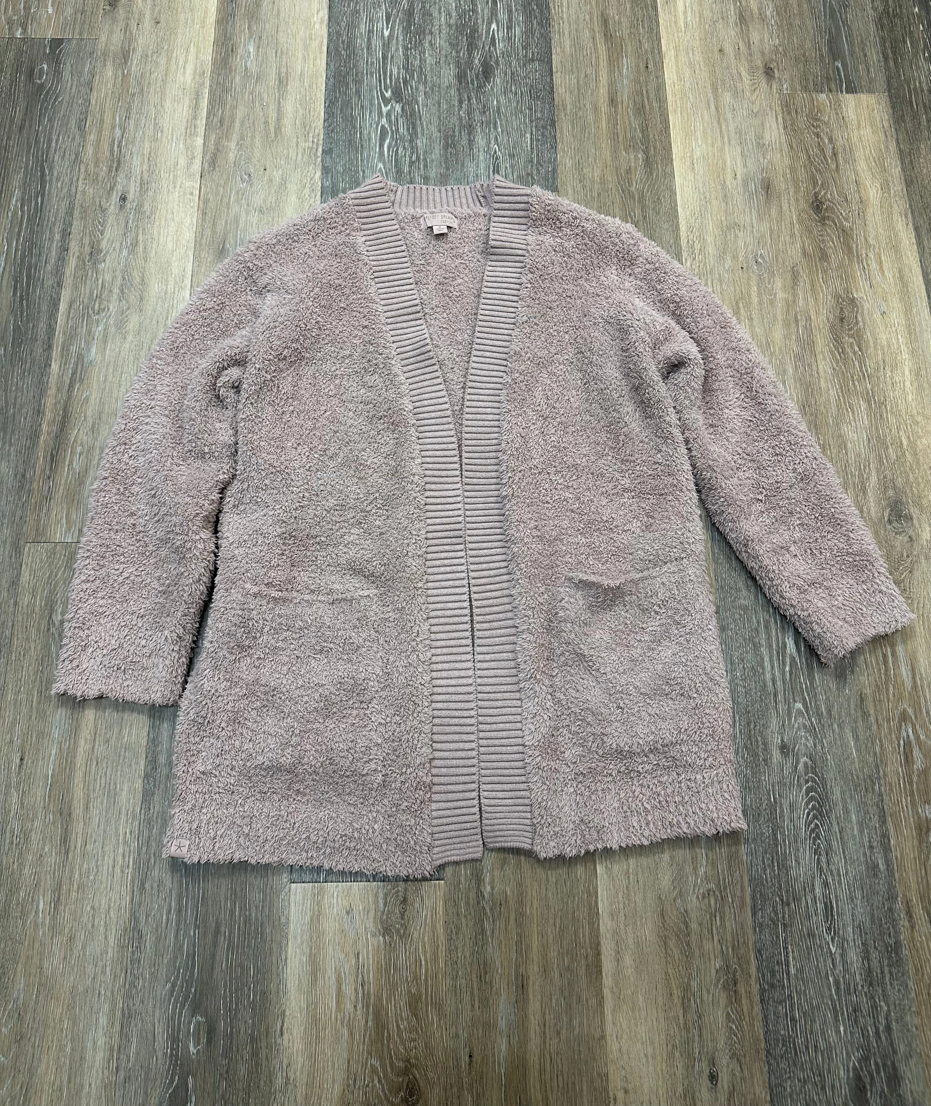 Sweater Cardigan By Barefoot Dreams In Mauve, Size: M AdjustableClosure Airflow Mesh Lining