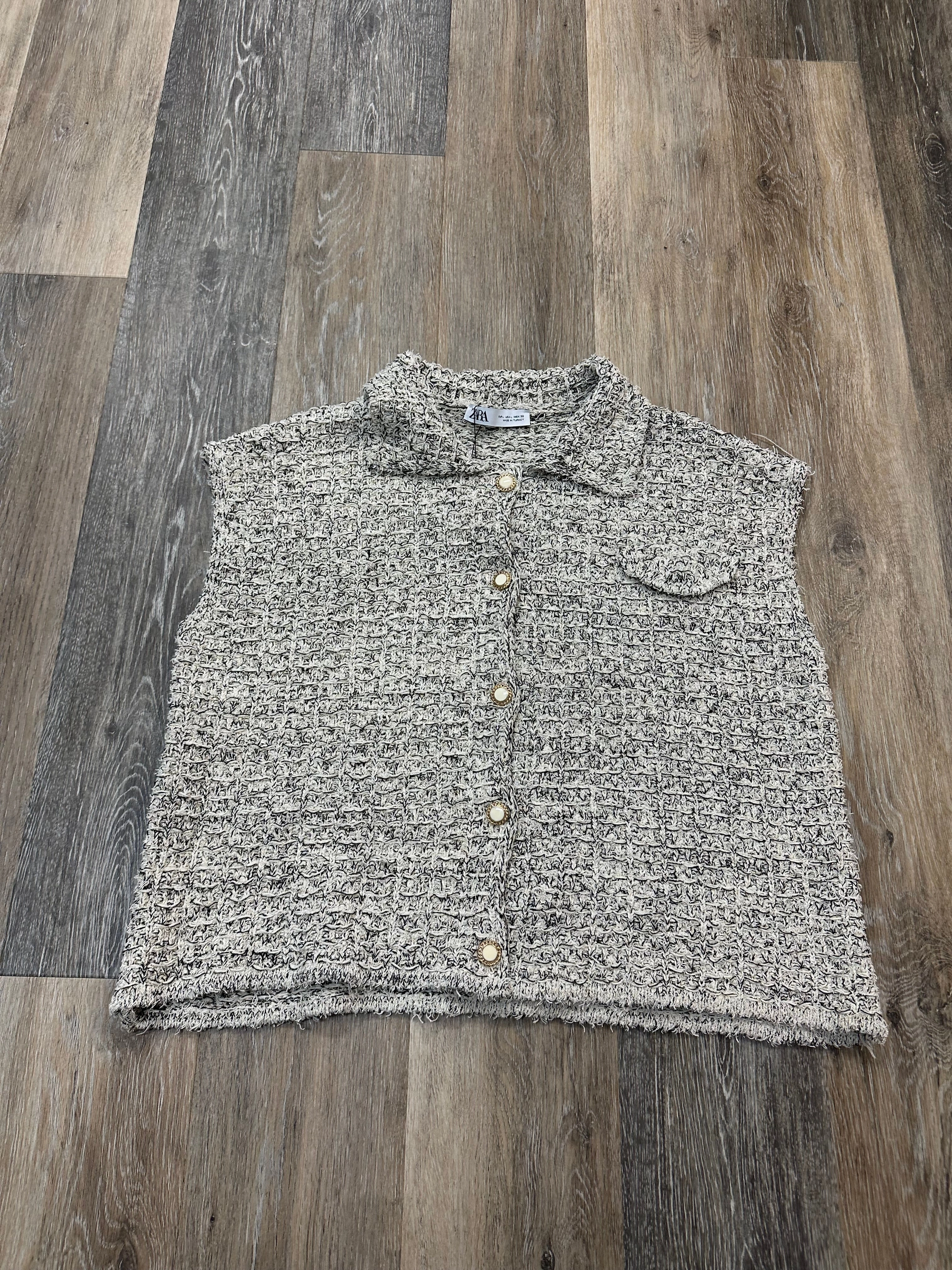 Vest Other By Zara In Multi-colored, Size: L Stylish T-shirt Low Profile Zipper Closure