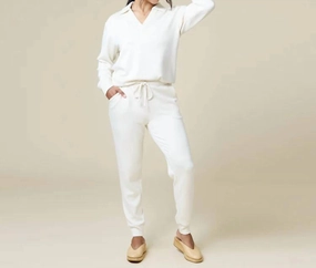 AntiSlip Grip Hem FourWay Stretch Dreamtech Johnny Collar Lounge Set In Almond