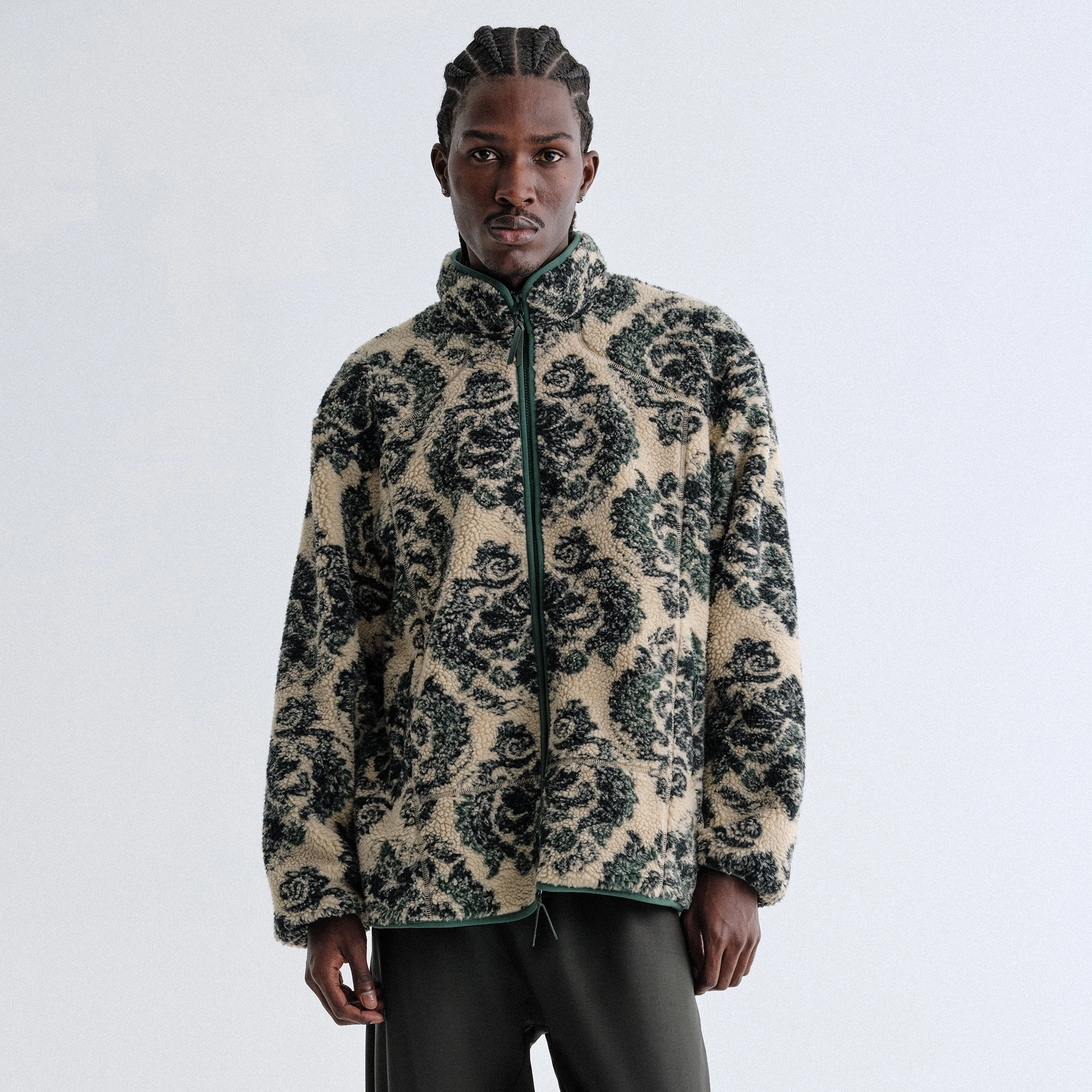 Modular Design Mesh Venting Kith Damask Floral Sherpa Harper Jacket - Eternal
