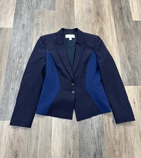Blazer By Hugo Boss In Navy, Size: 6 Minimalist Stitching