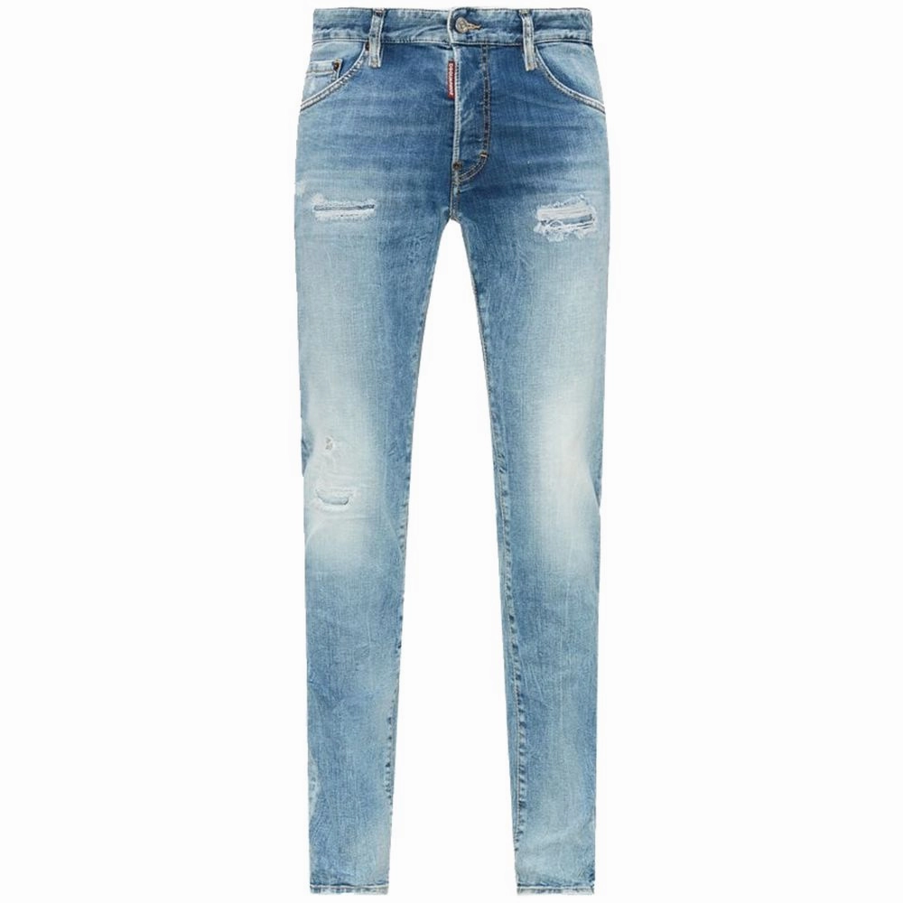 Sustainable Beach Day Athlete Fit Elegant Dsquared2 Cotton Jeans & Men's Pant