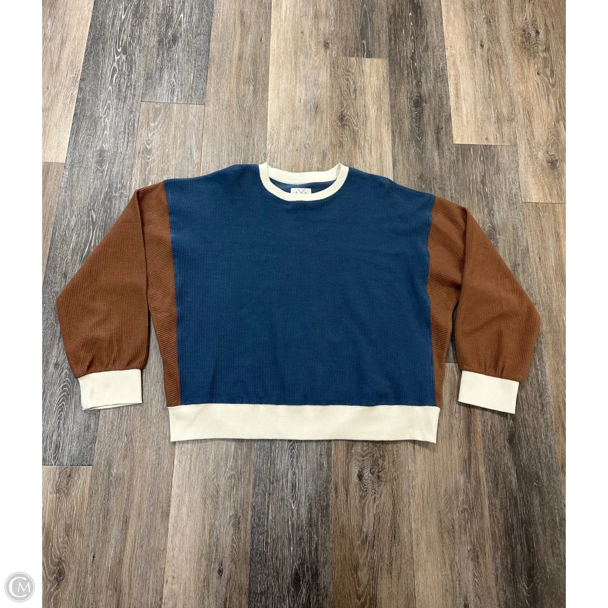 Top Long Sleeve By Thread And Supply In Blue, Size: Xl Smooth Stitching Easy Care Fabric