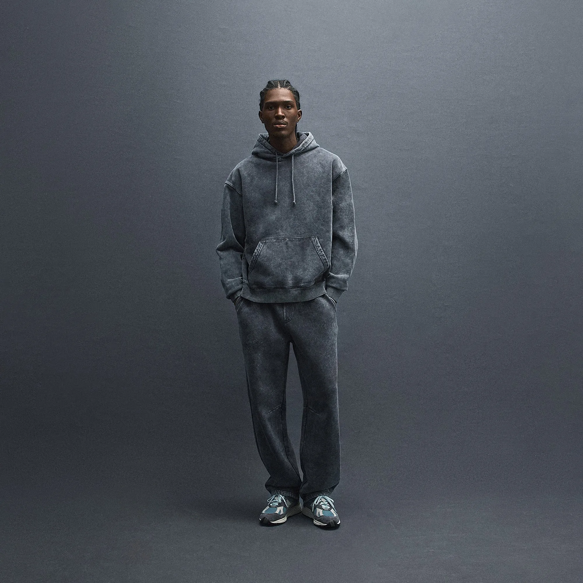 Winter Fashion Kith 101 Sueded Fleece Williams III Hoodie - Nightfall