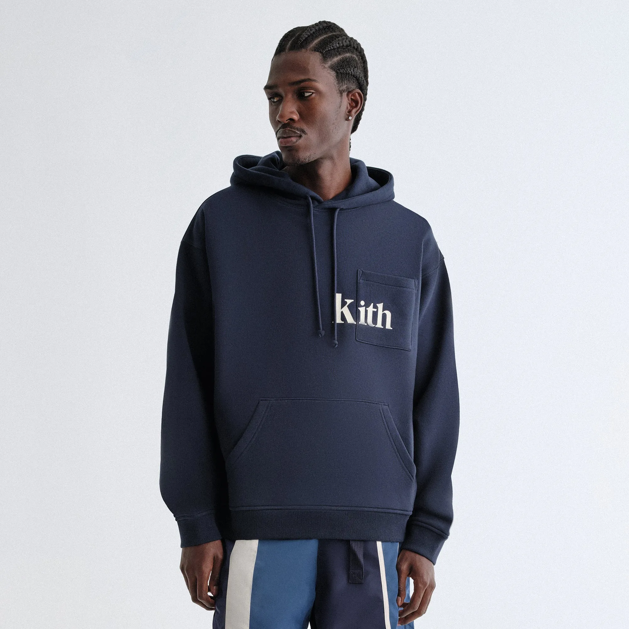Kith Quinn Hoodie - Nocturnal Leather Accents Quick Dry Technology