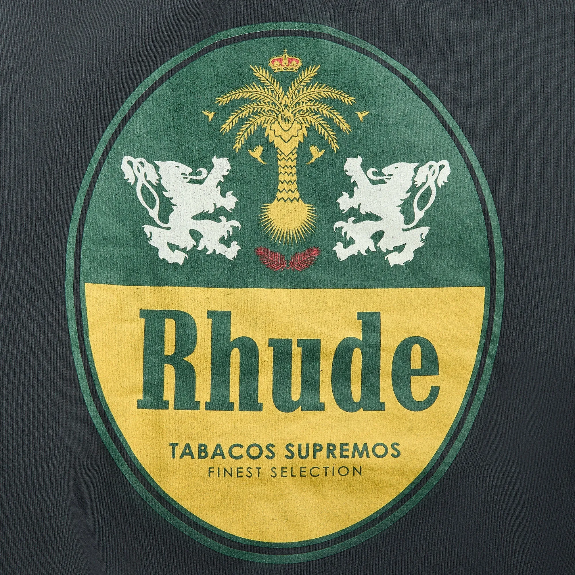 Rhude Tabaco Hoodie - Black Low Maintenance Fabric