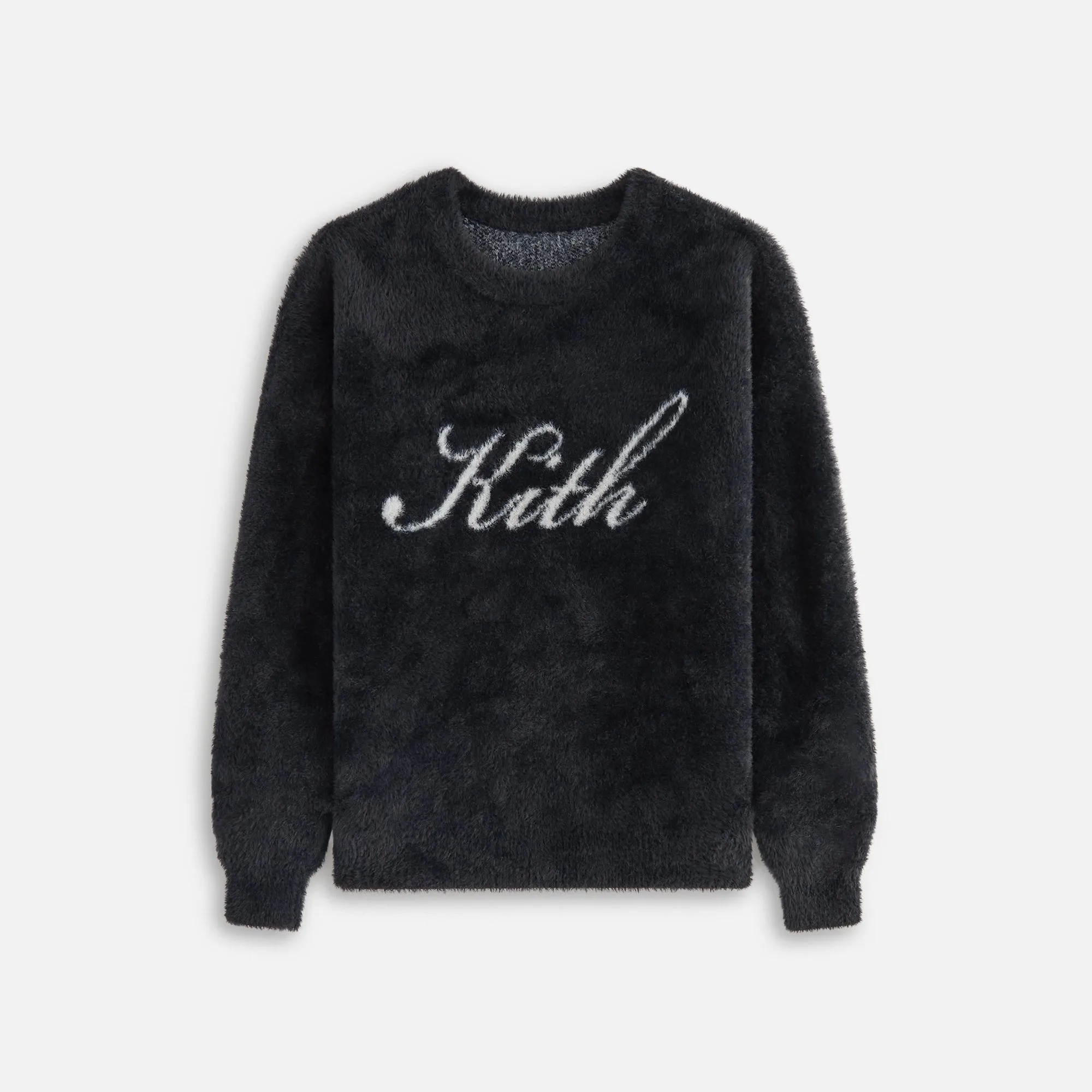 Urban Bold Weekend Relaxed Kith Kids Mohair Script Logo Crewneck - Black