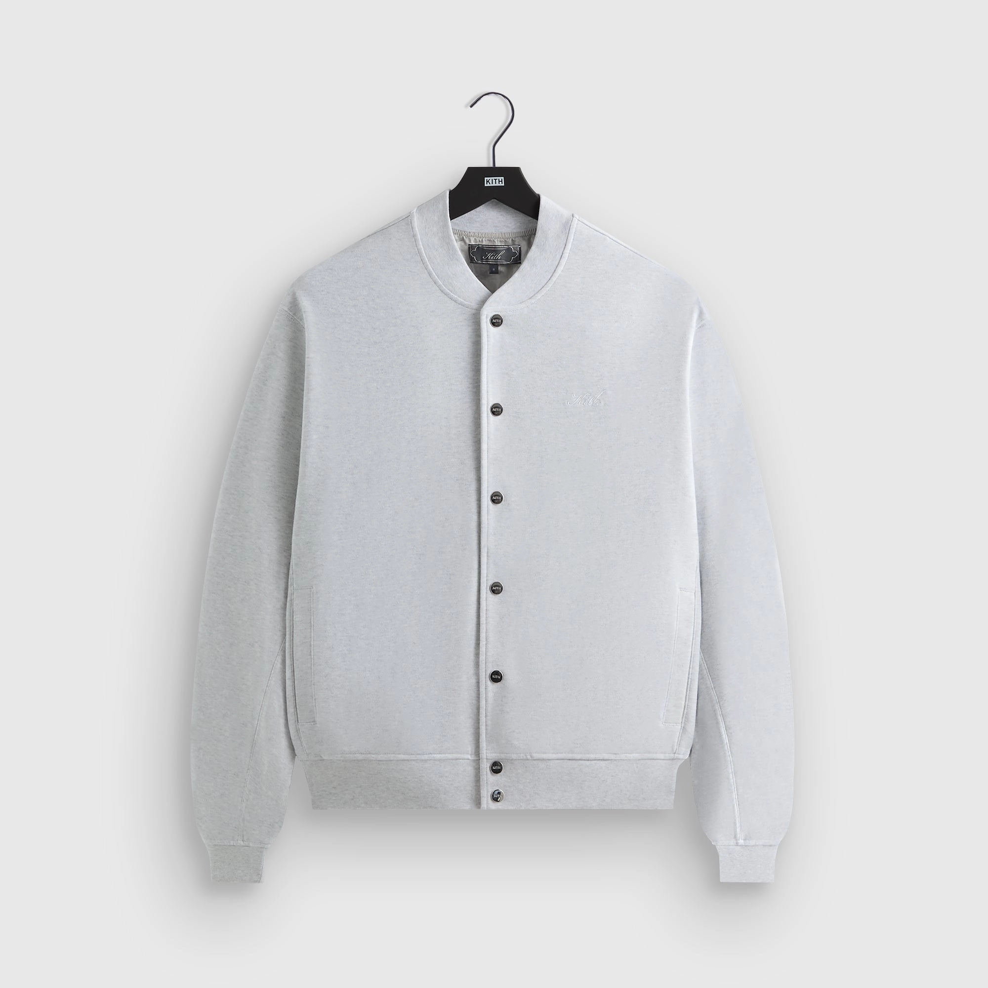 Functional Pockets Style Kith Marvin Bomber Jacket - Light Heather Grey